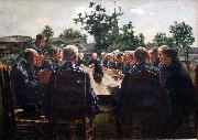 Leon Frederic The Funeral Meal Sweden oil painting artist